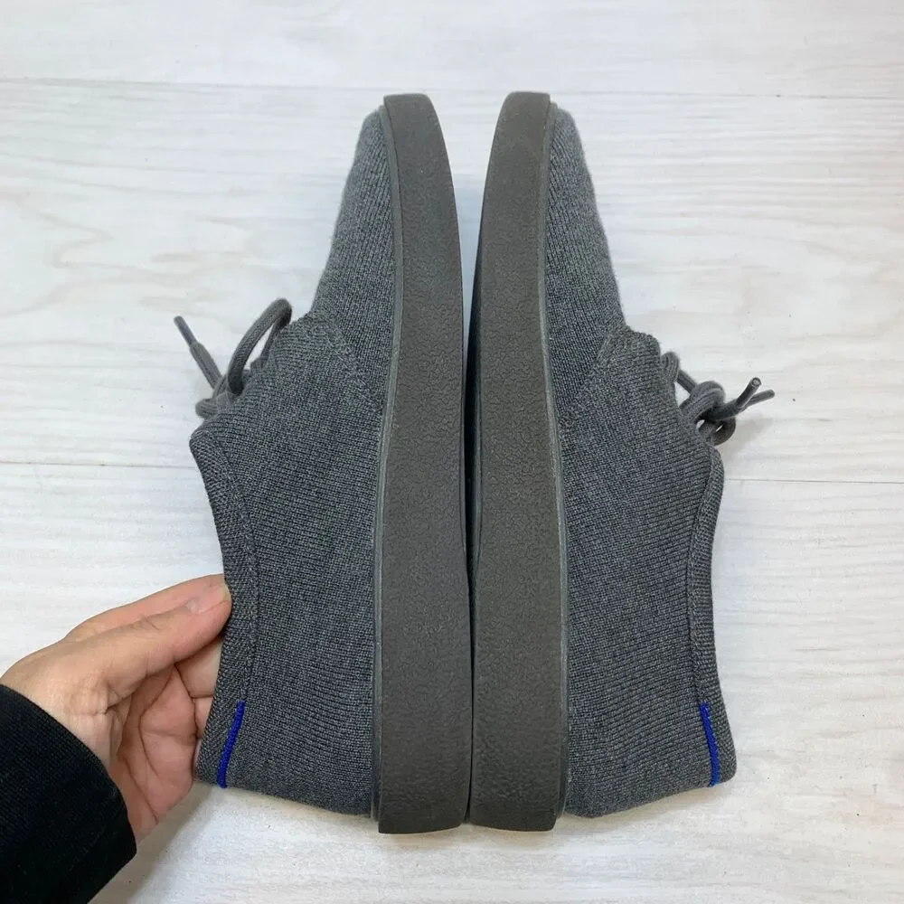 Rothys The Monty Shoes Men's Size 8.5‎ Gray Knit Chukka Sneakers